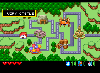 NPCs have hinted that the red key is in this Jungle Gym level. Of course, I have no idea where, but shooting at every pixel of every screen is part of the fun.