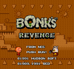 Welcome to Bonk's Revenge! I like this Wind Waker-esque wall scroll the intro/title screen has going on.
