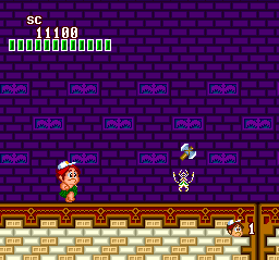 In my mad dash to cap everything, I managed to snap what happens when you kill a bat. Seeing that tiny skeleton fly off the screen is rather macabre for a game this brightly colored. 