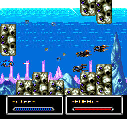 And then the game becomes a horizontal shoot 'em up, because why not. This is a TurboGrafx-16 game after all.