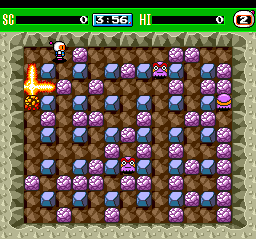 Yep, it's classic Bomberman. Run around blowing up walls and enemies and preferably not also yourself.