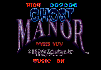 Welcome to Ghost Manor! I can already tell this is a thoughtful adventure game because there's a high score feature.