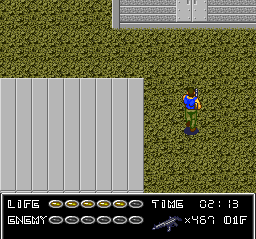 Or I could get ambushed by a bunch of enemies and find treasure at the end, by way of this fetching blue vest that inexplicably boosts my health. Shades of Bloody Wolf's lunacy here already.