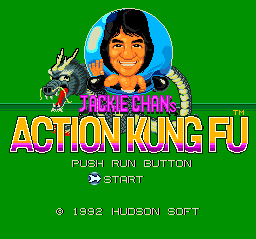 Welcome to Jackie Chan's Action Kung Fu! This is Jackie Chan and this is a game that he is in.