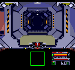 When you get close to where enemies are hiding, the little lights at the top corners of the screen start flashing green, then yellow and then red based on proximity. And I thought I was being facetious about the overt Aliens overtones.