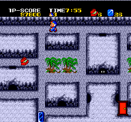 This game's also loaded with power-ups, which isn't surprising since Doraemon has a vast array of gadgets for every occasion. This particular one has frozen the level, allowing me to shatter the popsicle enemies or just walk past them safely. It'll end eventually, as all good things must.