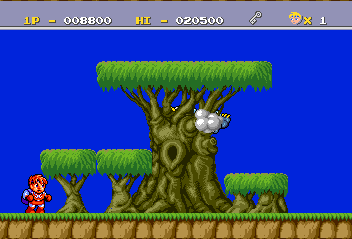 This boss fight begins with a bunch of ominous looking mystical energy falling into this evil-looking tree. I think you know what's coming next.