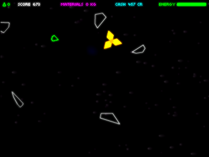 You thought I was kidding about the Asteroids comparison? At least it's all... bloomy. Like Geometry Wars.