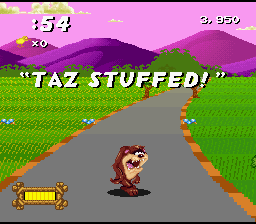Every level ends with a quote from Taz. 