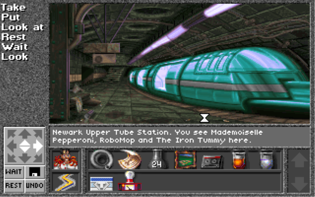 Actually, it's just a metro station. When the game opens up a bit and we have to go further and further afield for missions, we'll find keycards to use the New Jersey area's color-coded subways. We only have a blue pass, so this grey-stripe (and the red-stripe downstairs) is currently inaccessible.