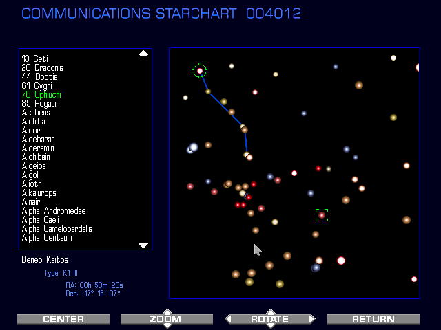 It's actually kind of neat. There's various nodes to select, each either takes you closer to the goal or further away. Some simply terminate. By using this starchart, you can see how much closer you're getting to the target star system.