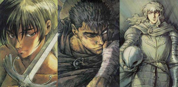 Casca, Guts and Griffith.