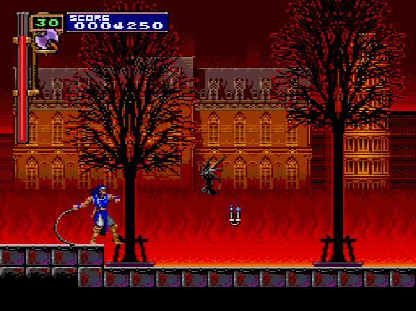 This is a really good looking game. I mean, maybe Super Castlevania IV just pips it with all its Mode 7 wizardry, but I definitely like the look of this conflagrant 18th century European town.