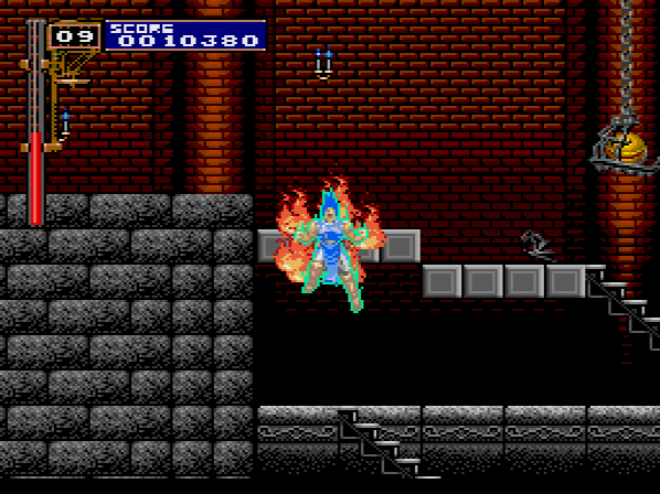 I forgot to demonstrate the Item Crash earlier, but it's essentially a big showy super move you can do when trapped in a corner. Eats through hearts like no-one's business, so it's best as a reserve thing. Each sub-weapon has its own variation.