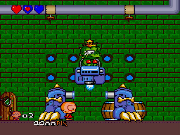 Destroying the central part releases this upset looking guy. I'm sorry I broke your stompy robot little guy! Man, not even Robotnik's this big of a baby.