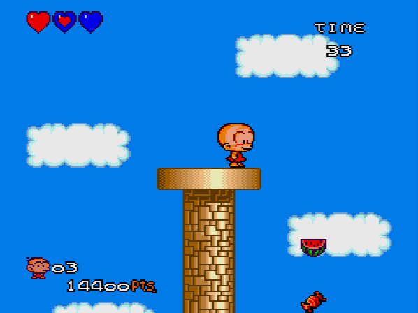 Nah, not really. Sky Diving teaches you the importance of the mid-air flip, which can keep Bonk airborne for quite some time if you keep doing it. It makes collecting all these items easier, at any rate. If you get enough smileys, you can even try another bonus stage.