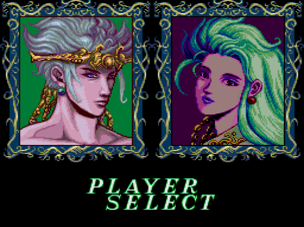 Your playable characters are Cecil Harvey and Terra Branford, meeting years before the Dissidia crossover. Actually, it's Idaten and Benten. I don't know who they're supposed to be.
