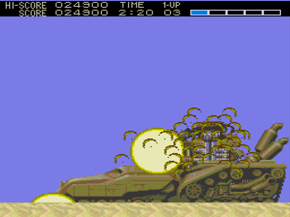 ...standing at the bottom right negates all of them. Neither turret can turn around to hit you, and the missiles it fires overhead always stop short of that side of the screen.