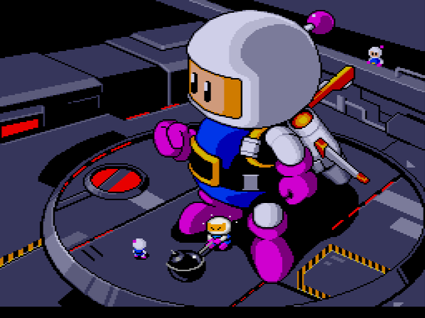 Alternatively, you use this giant Bomberman. Hey, if you're rescuing a nearby planet, you might as well get some free advertising out of it.