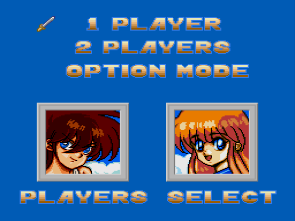 As with the previous game, the player can choose between the two heroes. I'm not sure there's any meaningful difference.