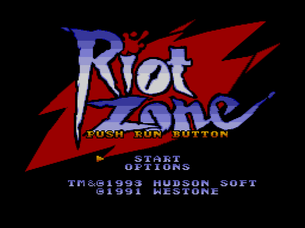Welcome to Riot Zone! Sorry, I had to grab as much of that intro as possible. The rest of the game ain't as fun, trust me.