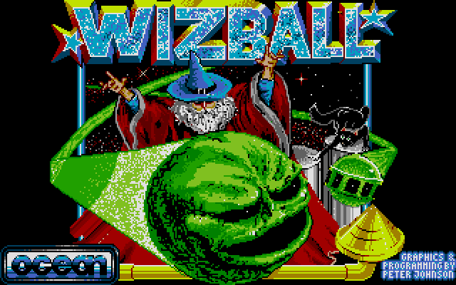 Welcome to Wizball! Look at that thing! It's like the bastard child of a Critter and the Mask of Majora moon.