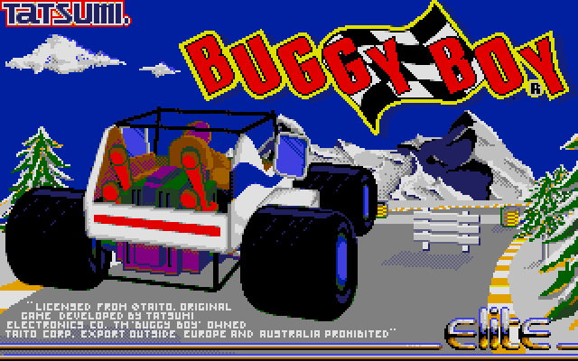 Welcome to Buggy Boy! Look at that sweet boxy vehicle. It has a glass bottom for observing roadkill.