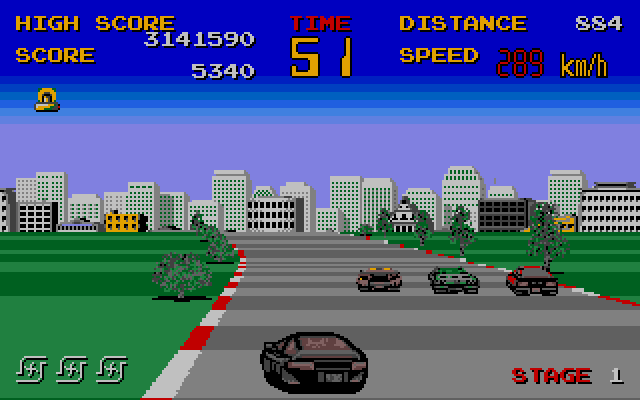 I mean, it still looks fine for a game made in 1989, but there's some grittiness to the car graphics that seem a bit weird. It's like if you put a photo of a real car through Papers, Please's filter.