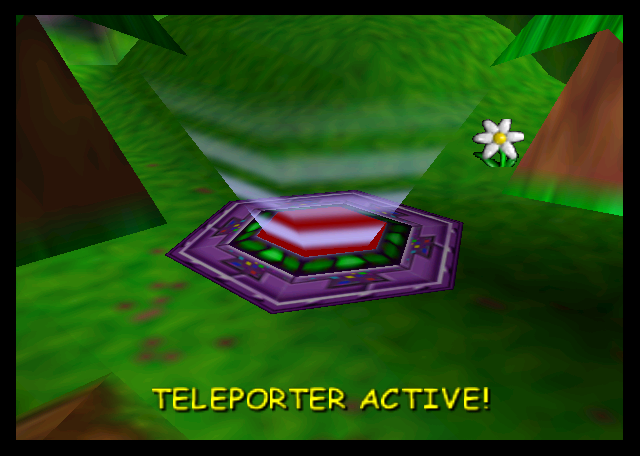 Finding some energy and acquiring a sheep robot shell - two simple tasks meant to introduce the game's core progression - opens the teleporter to the next stage. You can either stick around to collect those 15 purple doodads, or just move on.