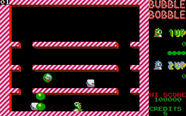 You'll notice that this looks more or less Arcade-perfect. The colors are a little less bright, and the information is relayed in a side-bar instead of in the corner of the playing field, but those are minor adjustments.