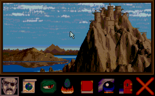 Reminder that this game was created in 1990. That is a great looking castle right there (the music's good too, I'll include some at the end). This is the individual character screen, where you can access any of those icon-based actions along the bottom.
