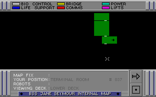 The map fills in as you explore, of course, and uses a very easy-on-the-eyes grid model. Rooms also have number and color codes to help distinguish them. 