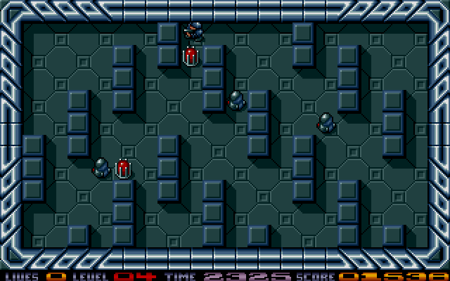I should also mention that every wall and obstacle is electrified and will kill me instantly. On top of needing to evade the robots and their bullets, I have to be careful not to run into any of the walls around here.