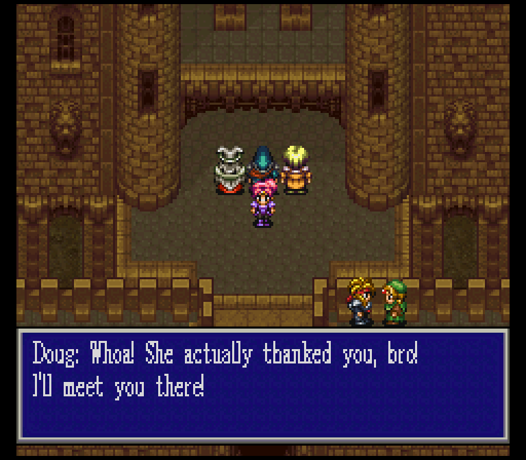 Doug is actually Vbomb's brother. The translators didn't turn him into a jock or anything. Bro.