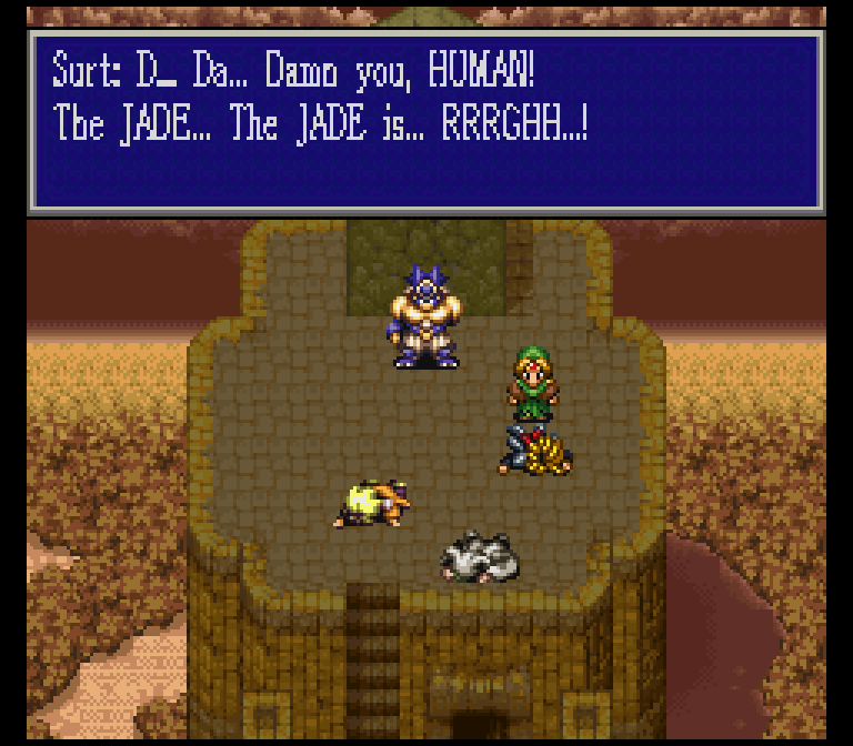 A depowered Surt is definitely out of sorts, now that he's down a godlike power and a hand. Somehow, Doug is here.