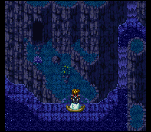 This map probably looks as familiar to you as it does to me. I'm sure this was part of Frog's part of Chrono Trigger. It's a network of caves, but not a particularly confusing one.