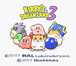 Kirby and Gooey with their animal friends.