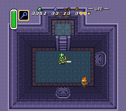 However, it absolutely needs to be a weapon that you find on Jon Arb-uncle, because of this room. There is no way to get out of here without killing this one guard, and there's no pots or anything else to use instead. Always ensuring that you find a weapon, if not necessarily the sword, is one of those randomizer tweaks that was done for the sake of not making the game impossible to complete.