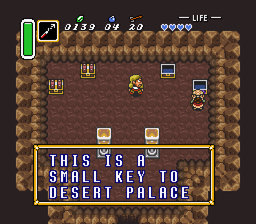See? This is something I can use. I want to get to the Desert Palace as soon as possible for that Hammer, and this key will help me reach it.
