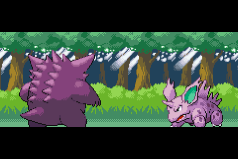 Welcome to Pokémon FireRed! We're just starting and- wait, a GENGAR is fighting a NIDORINO? This is already too crazy, I'm outta here.
