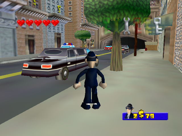 Nothing but cop cars and limos, as far as the eye can see. That's Chicago for ya. Hey, remember when the Blues Brothers had a car? That would've been a fun thing to include in this video game.