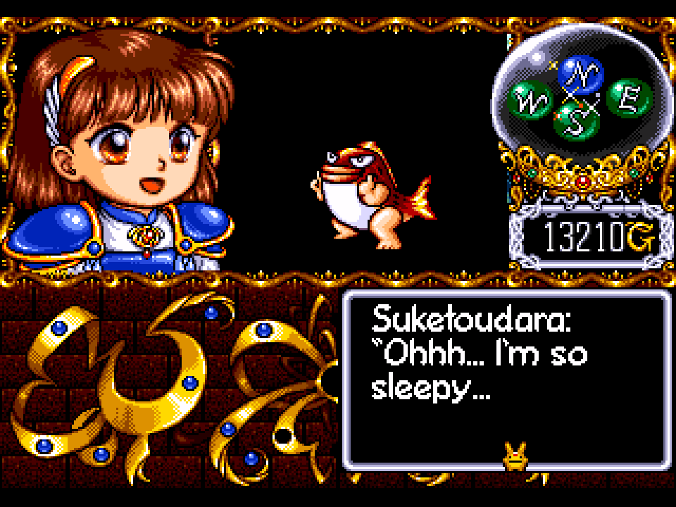 And, yes, you can't have one of these games without our jacked fish buddy Suketoudara.