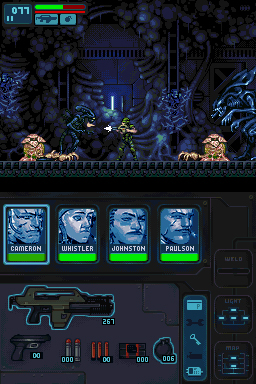 The 2D sprites convey the creepy vibe of Aliens perfectly