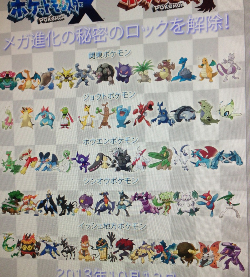 Pokemon X and Y - List of Mega Pokemon Speculation Part 1 