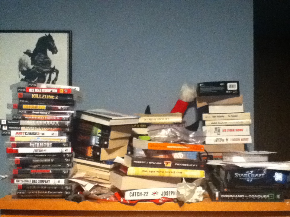 My PS3 games and most of my books