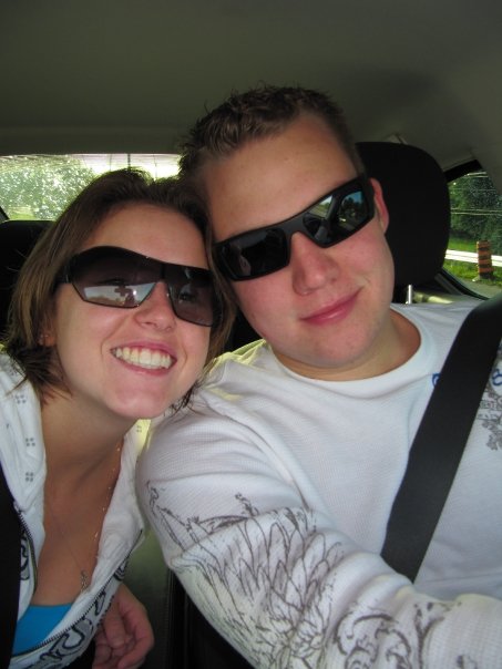 Matt and Jamie in the new 2009 Dodge Charger on the way to Toronto!