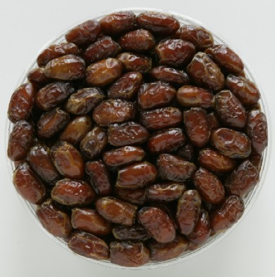  As you can see Dates have a glossy outside, if your dates are getting fuzzy I would suggest throwing them out.