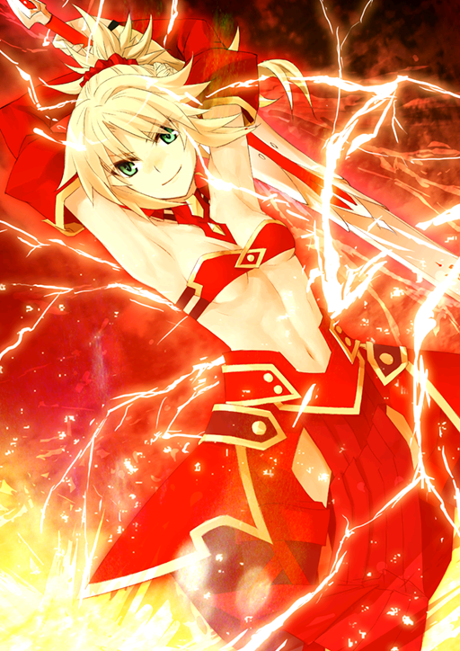 The Murderous Mordred reimagined by the artists over at Type-Moon. While this picture yours truly found is partially meant to show her sexy, imagine her with a three-headed hound coming at you in the Underworld, then you got a design closer to Homer’s expression “awful Persephone” in Iliad and Odyssey than Supergiant’s fittingly motherlier take.