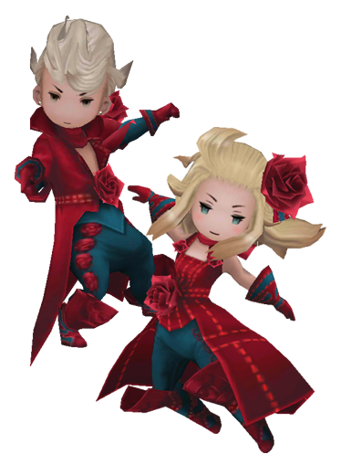 (in this last picture, these 2 characters are an alternate job class. I couldn't find a suitable pic of their models in the default story attire)