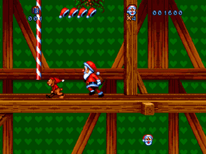 Santa, as depicted in the platformer, Daze Before Christmas.